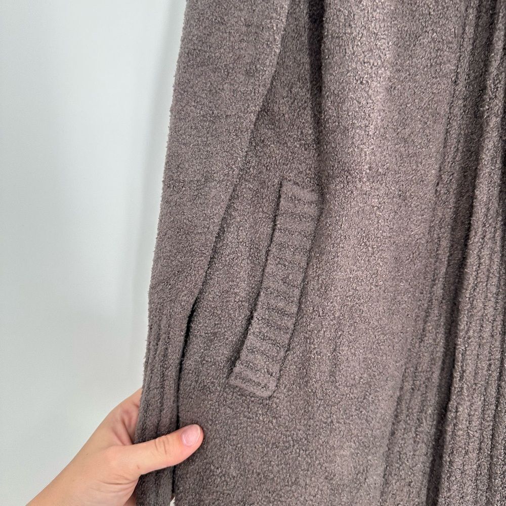 Barefoot Dreams M CozyChic Lite Long Sweater Gray Ribbed Weekend Cardigan - Picture 2 of 6